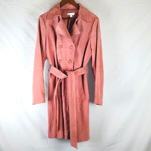 New York & Company Pink Trench Coat